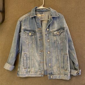 Topshop Moto Oversized Denim Jacket